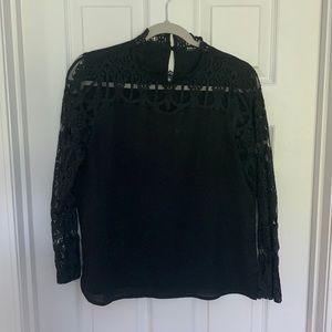 Long sleeve black blouse
